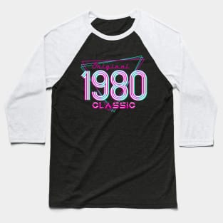 Born In 1980 Throwback Birthday Baseball T-Shirt